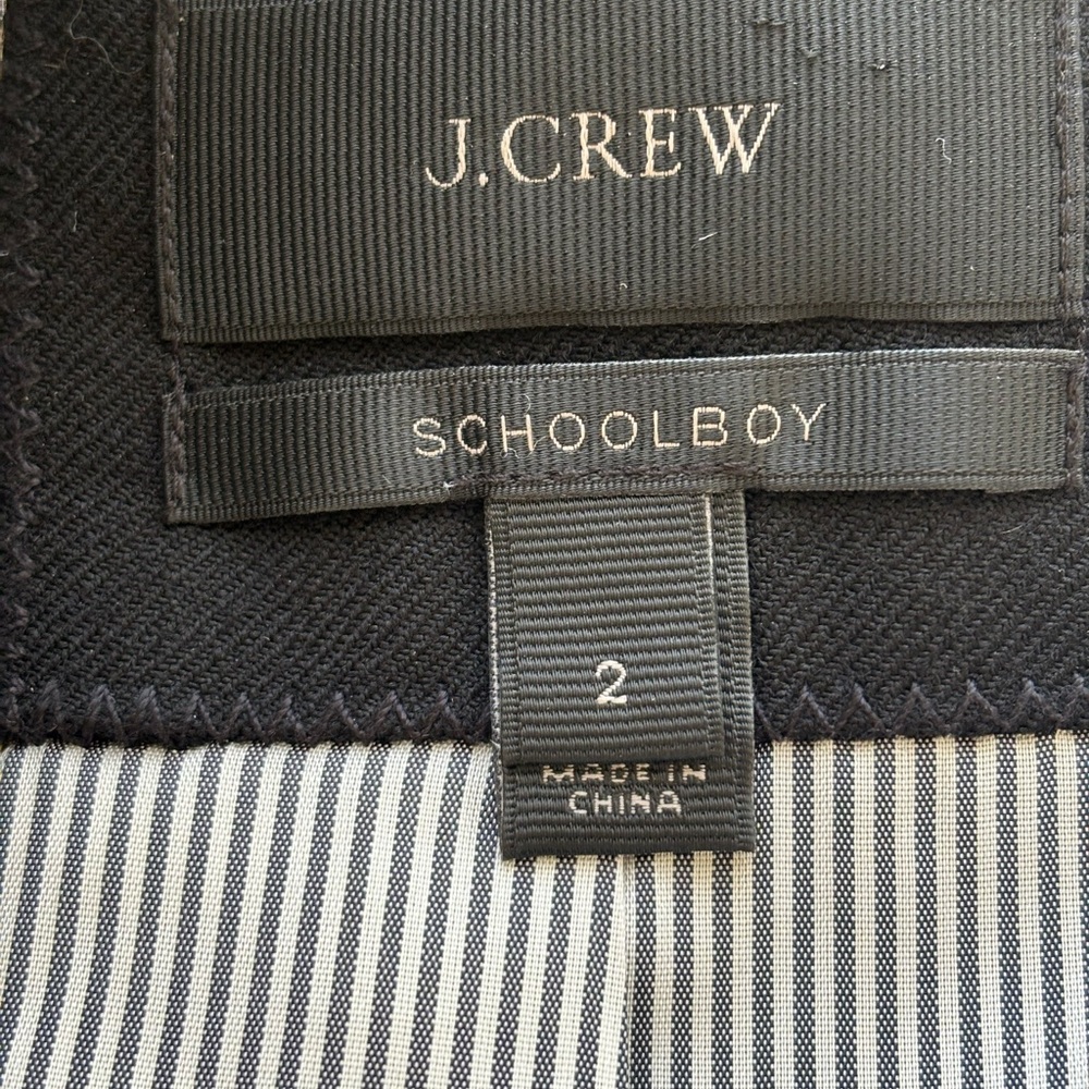 J. Crew SchoolBoy Black Blazer Jacket Women’s Size 2 - Picture 5 of 13